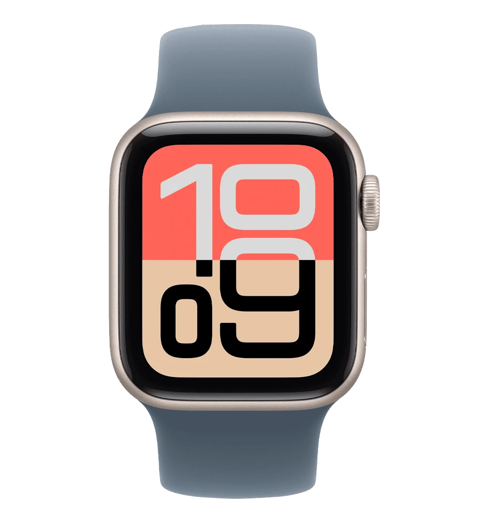 Apple Watch SE 3 GPS 44mm Starlight Aluminium Case with Starlight Sport Band - M/L (MEHJ4)